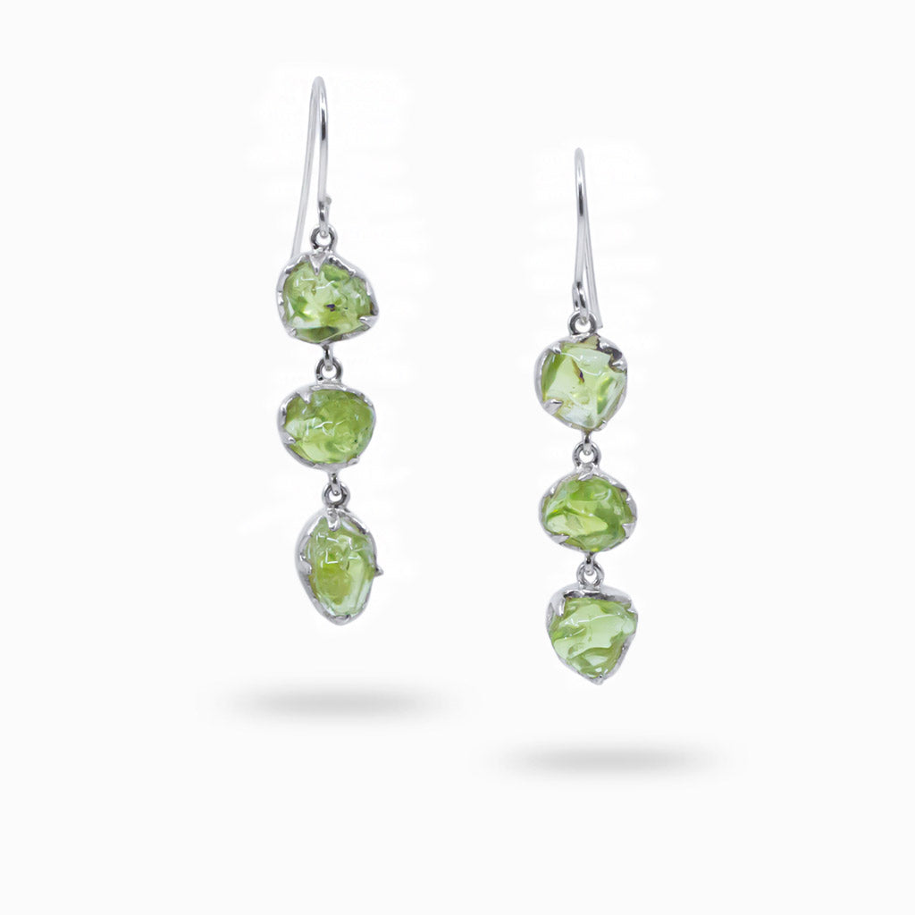 peridot drop earrings