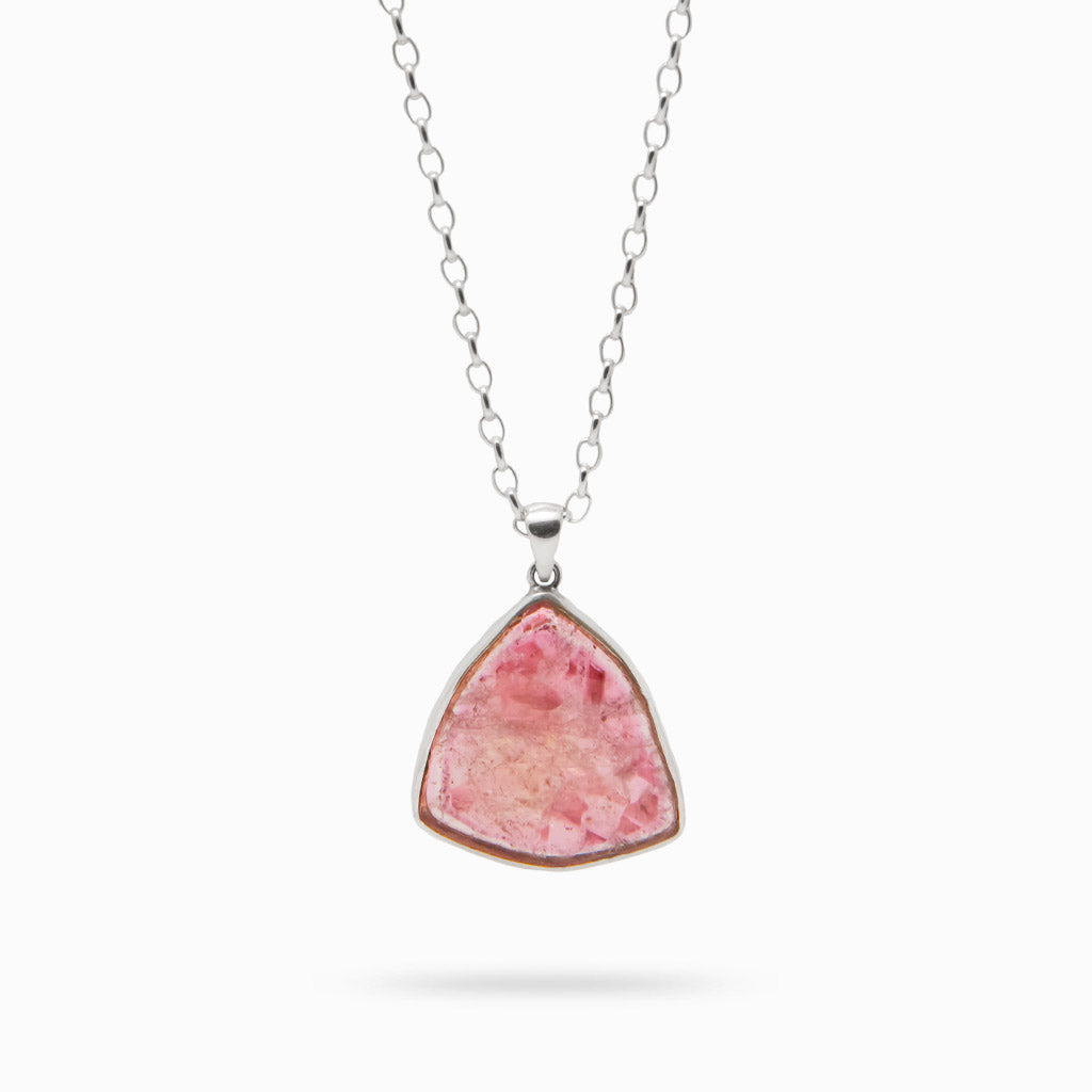 PINK TOURMALINE NECKLACE STERLING SILVER | MADE IN EARTH