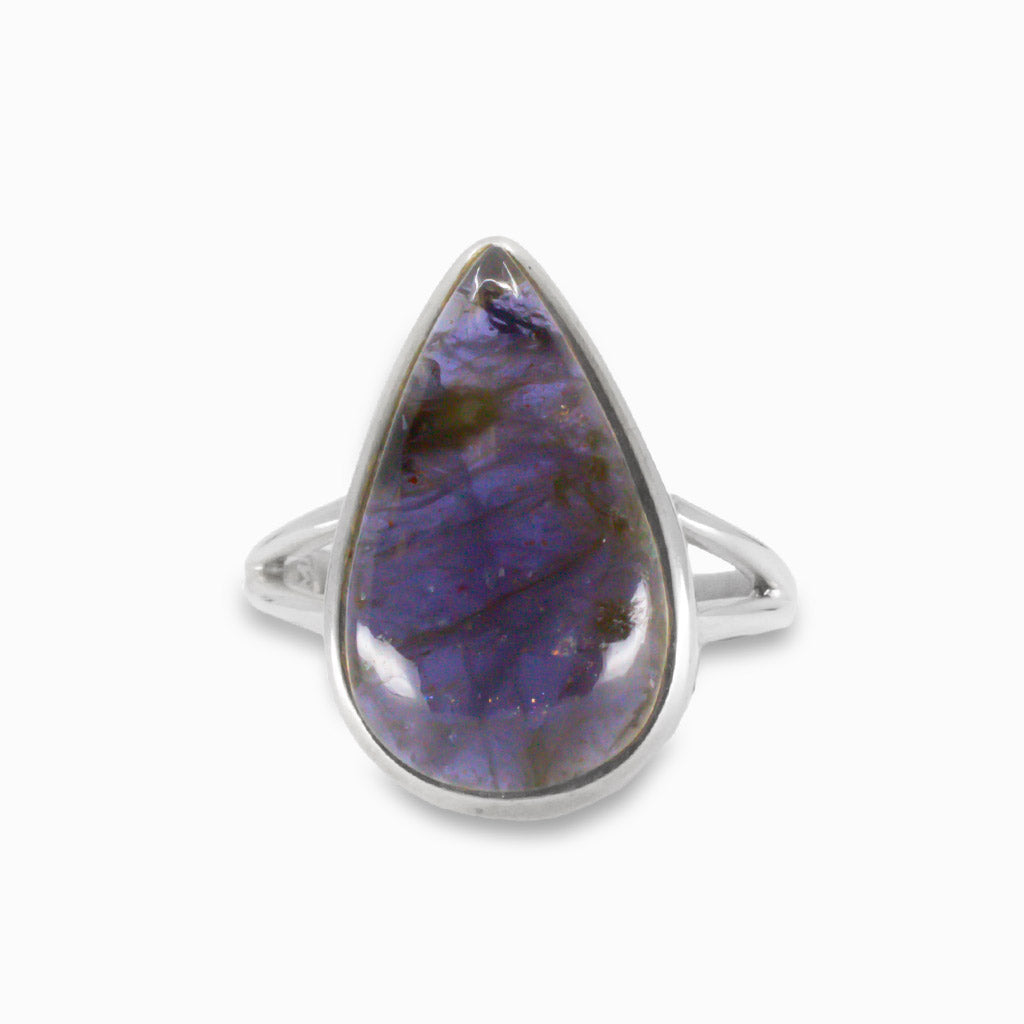 CABOCHON IOLITE RING