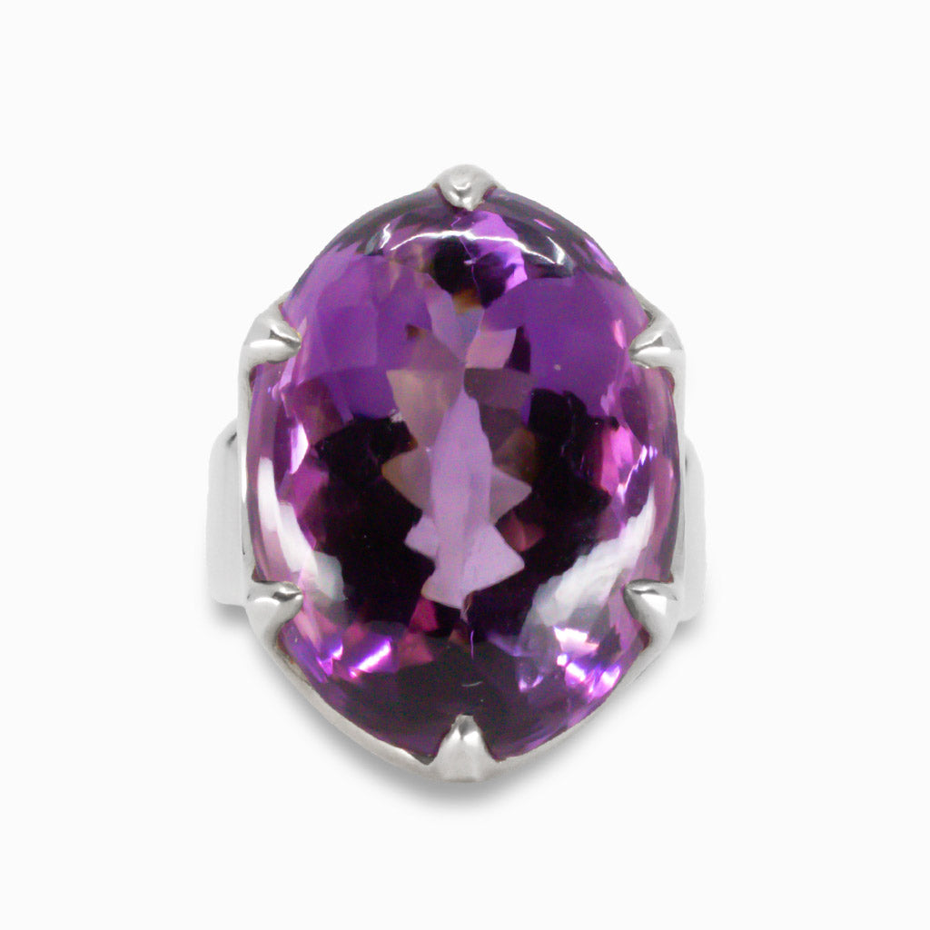 MIXED CUT AMETHYST RING