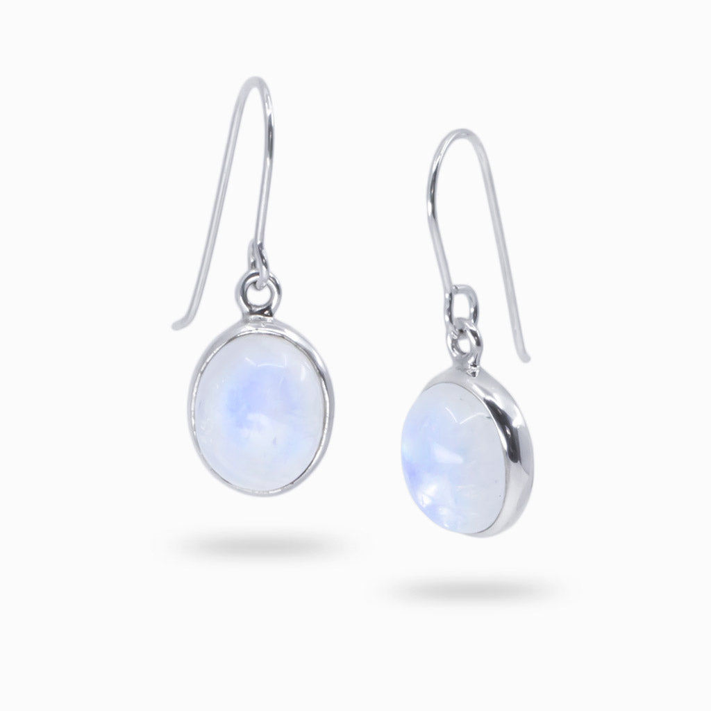 rainbow moonstone drop earrings