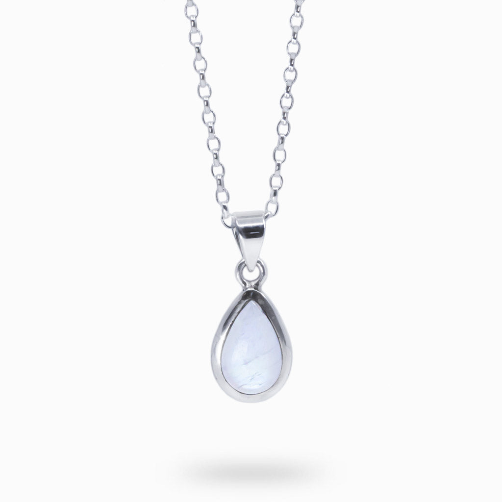Rainbow moonstone necklace