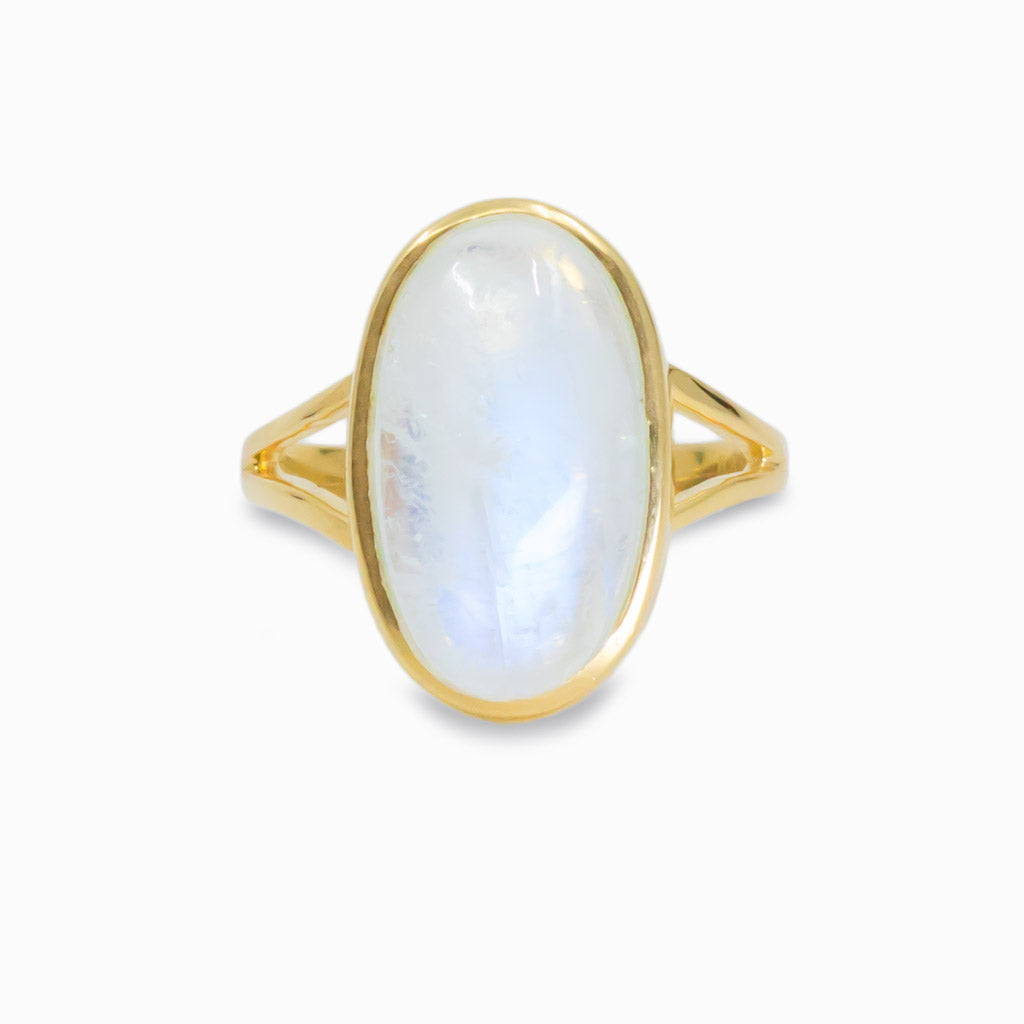 Rainbow Moonstone ring 