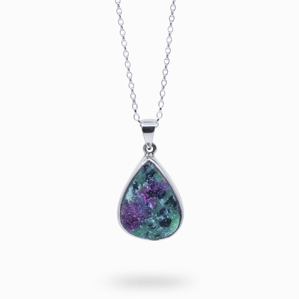 Zoisite Ruby long pendant buy necklace