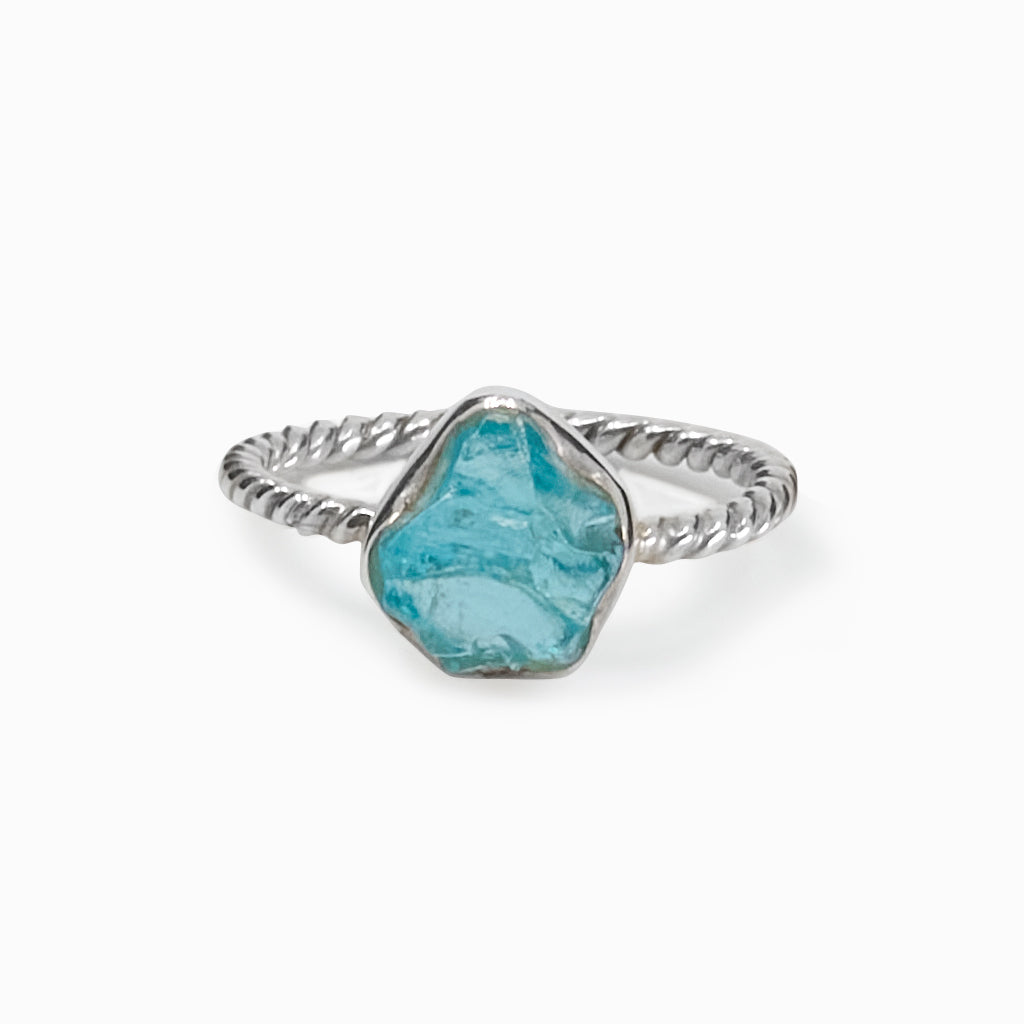Raw Apatite ring