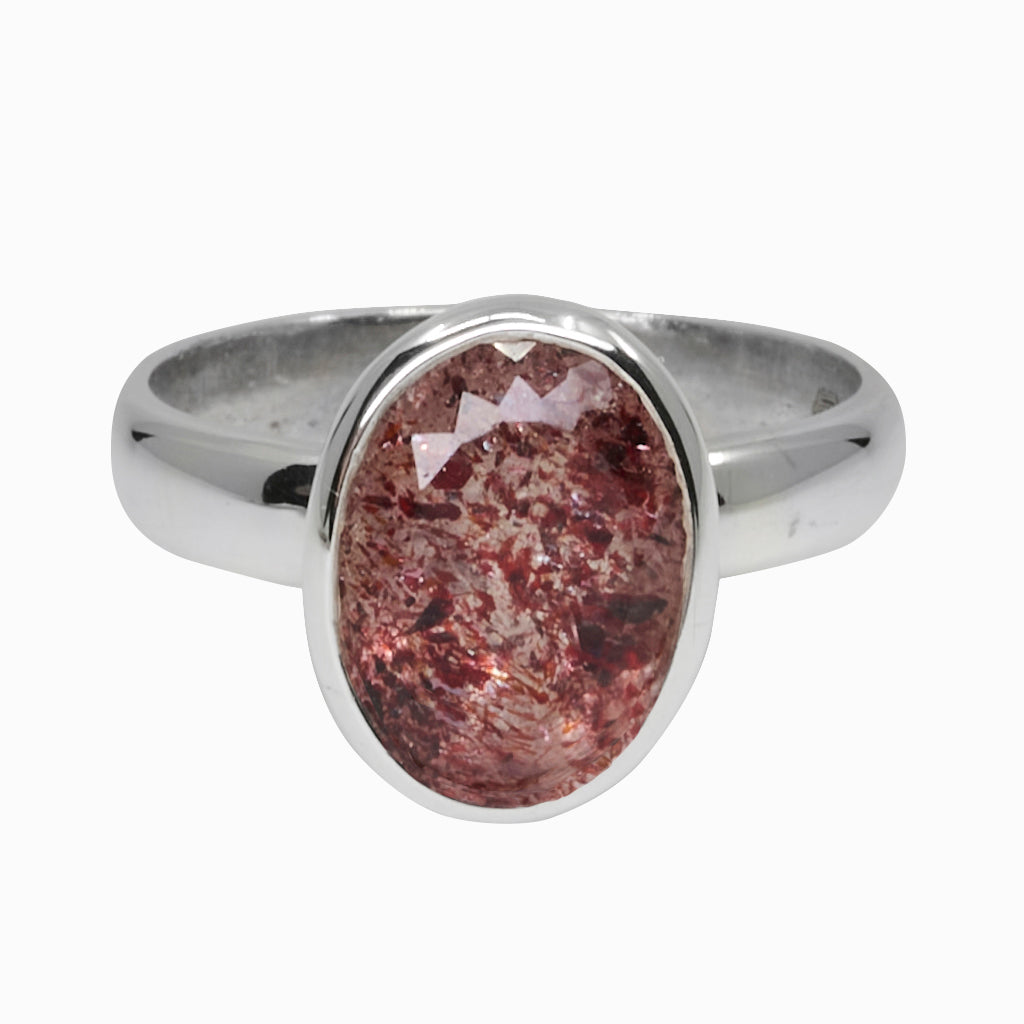 FACETED OVAL LEPIDOCROCITE RING