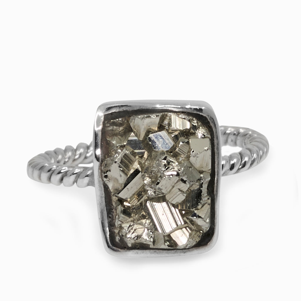 RAW PYRITE RING