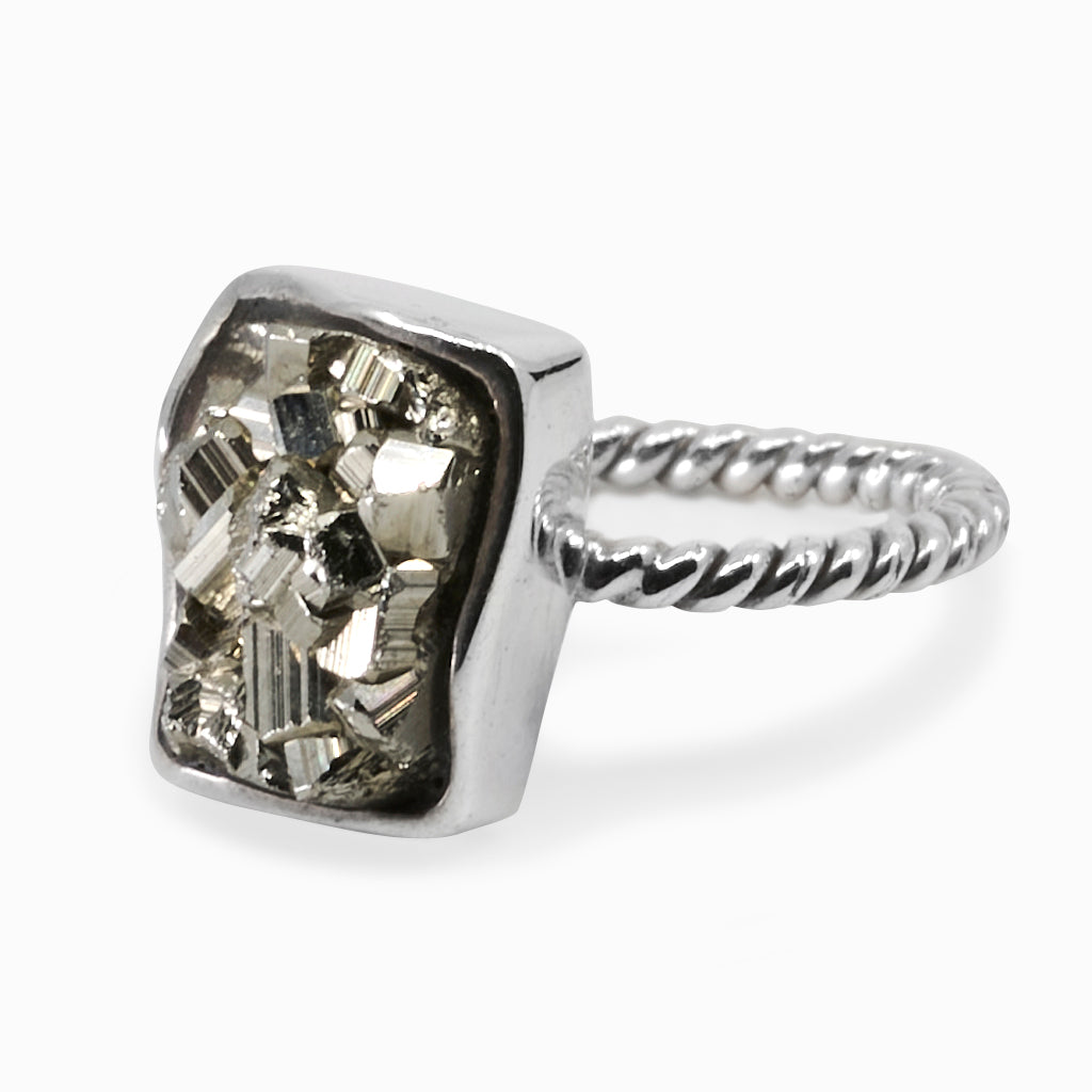 RAW PYRITE RING