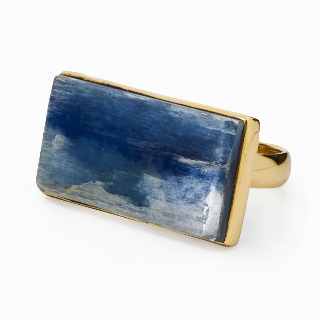 Blue Slice Kyanite ring