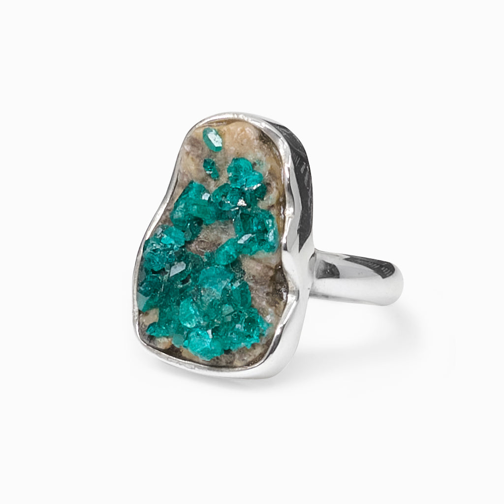 Raw Organic Dioptase ring