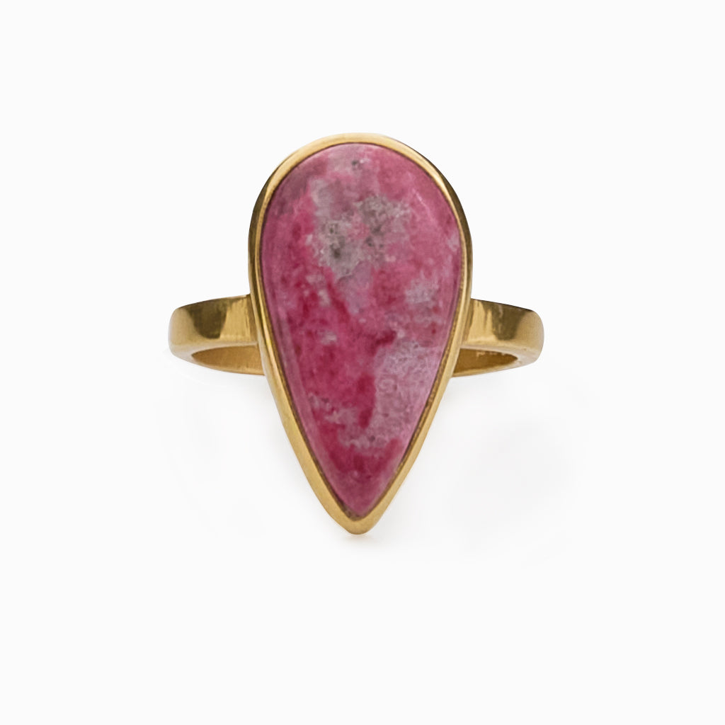 Cabochon Tear Thulite ring