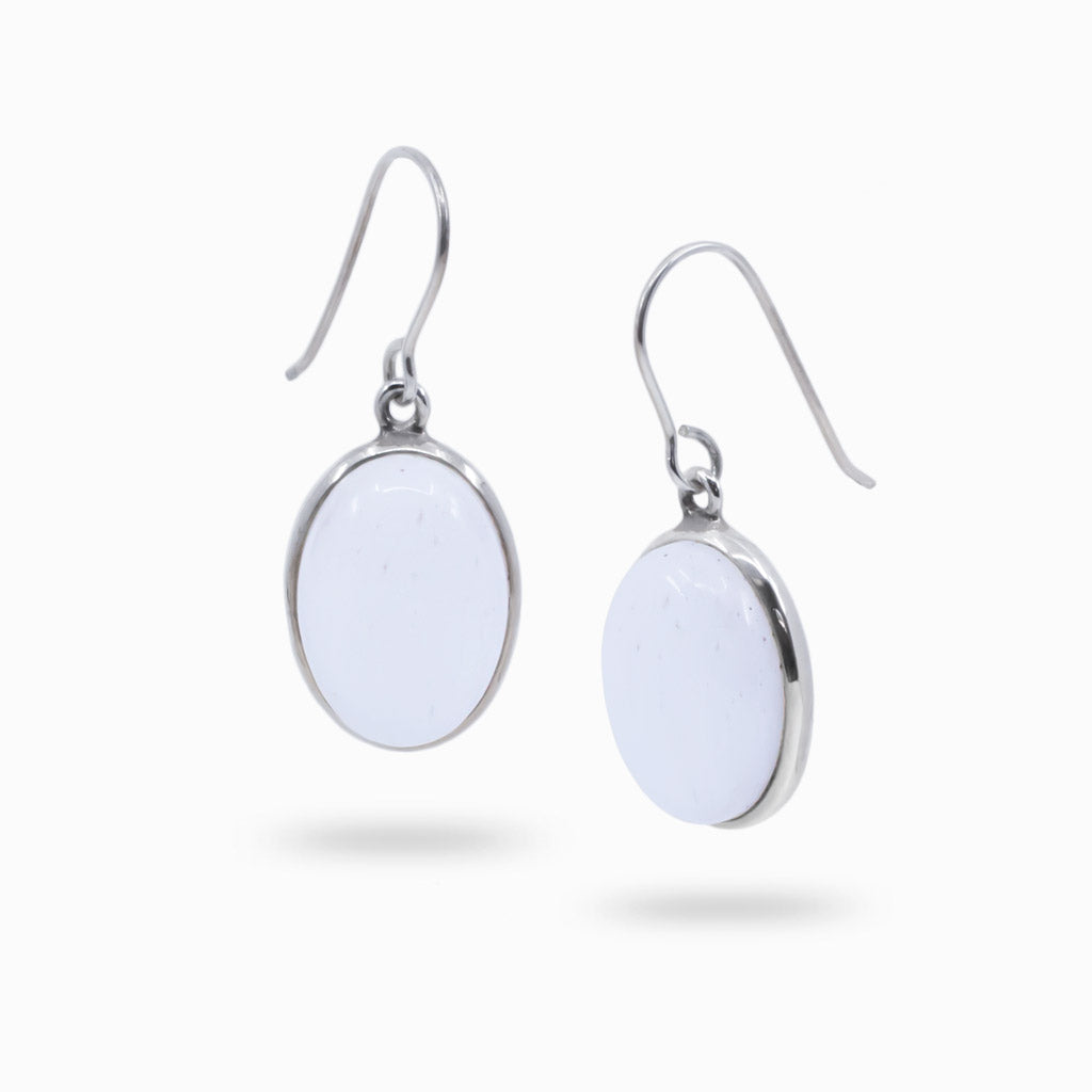 scolecite drop earrings