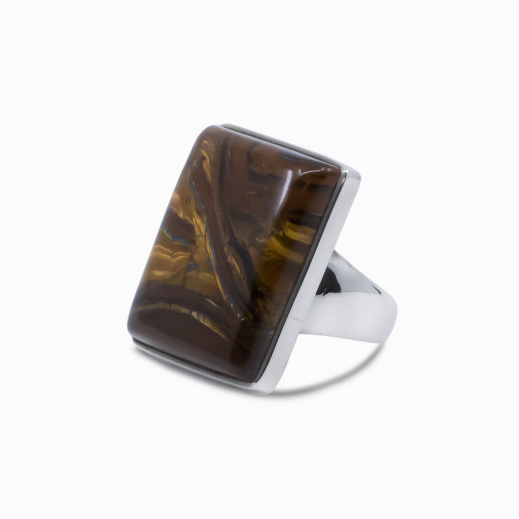 SIDE VIEW OF TIGER IRON RING