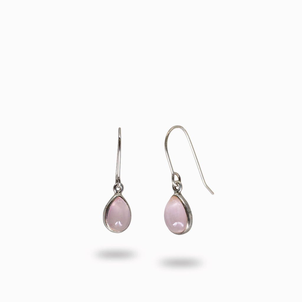 Rose Quartz Drop Earrings