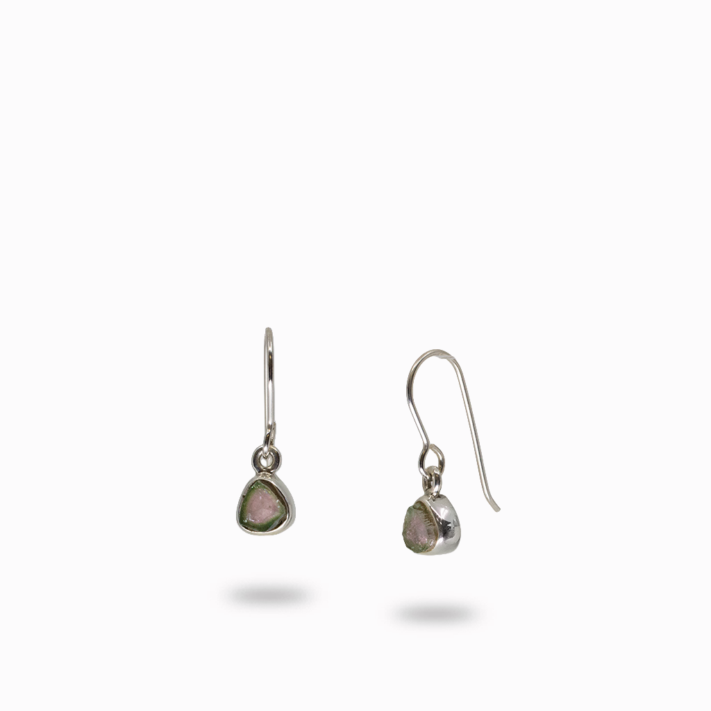 Watermelon Tourmaline Drop Earrings