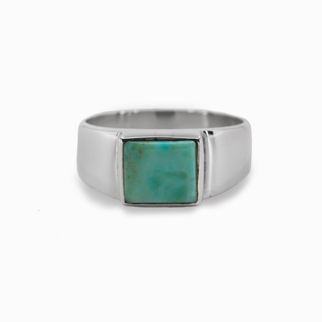 Cool Green Campo Frio Turquoise Ring in Sterling Silver Made In Earth