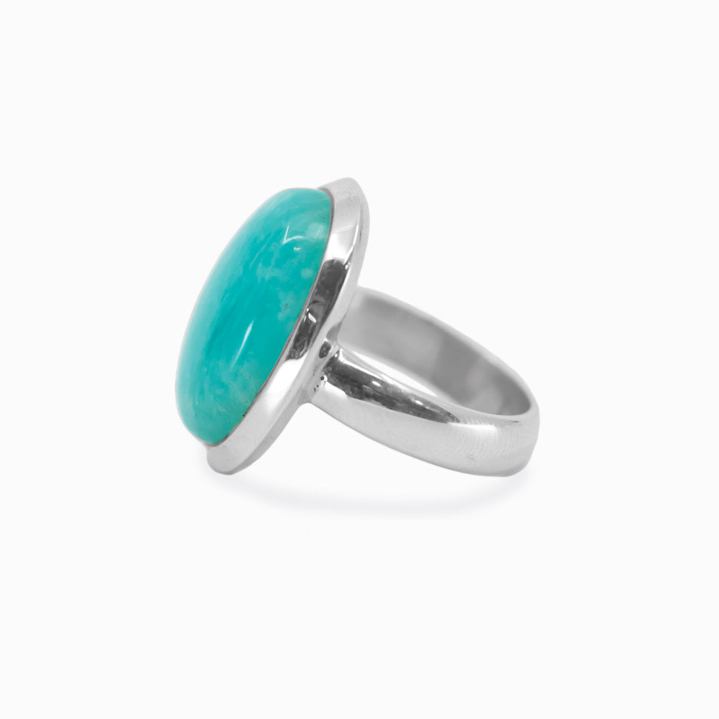 Amazonite ring left side view