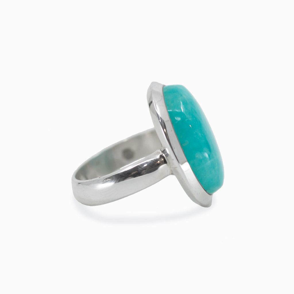 Amazonite ring right side view