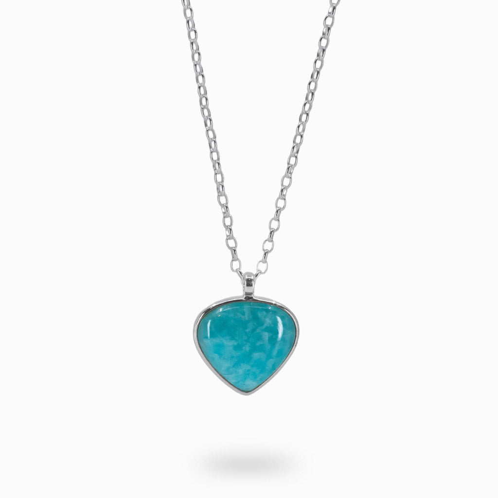 TEAR CABOCHON AMAZONITE NECKLACE