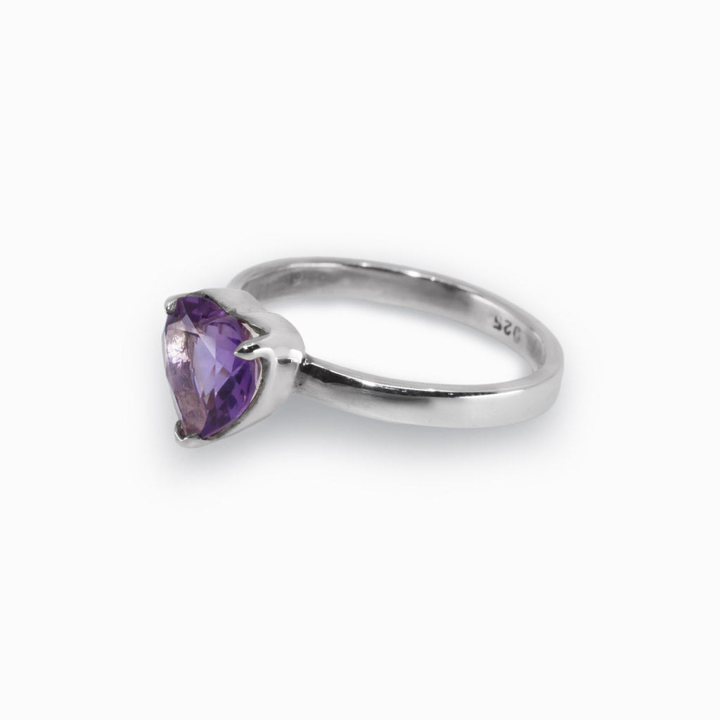 Amethyst Heart Ring