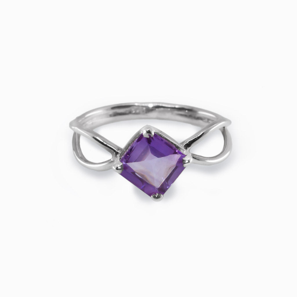 Purple Amethyst Ring Made in Earth