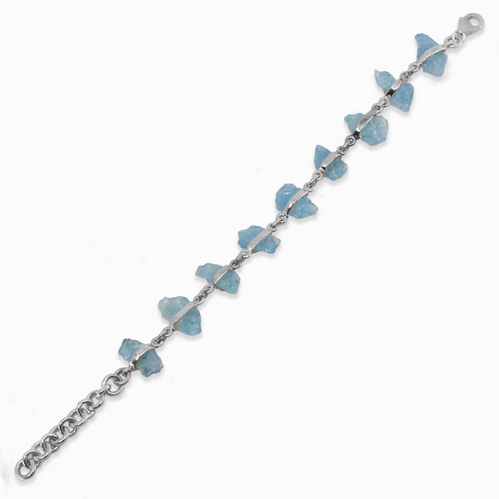 Raw Aquamarine Bracelet