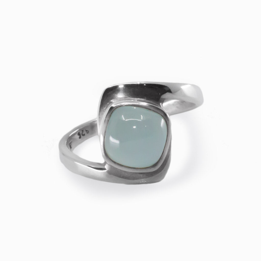 Blue Aquamarine Ring Made in Earth