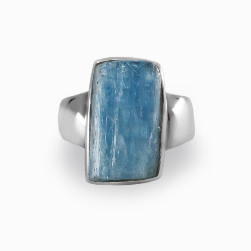 Blue Aquamarine Ring Made in Earth