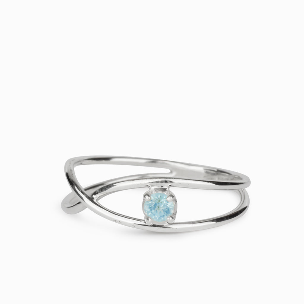 Aquamarine Birthstone Ring