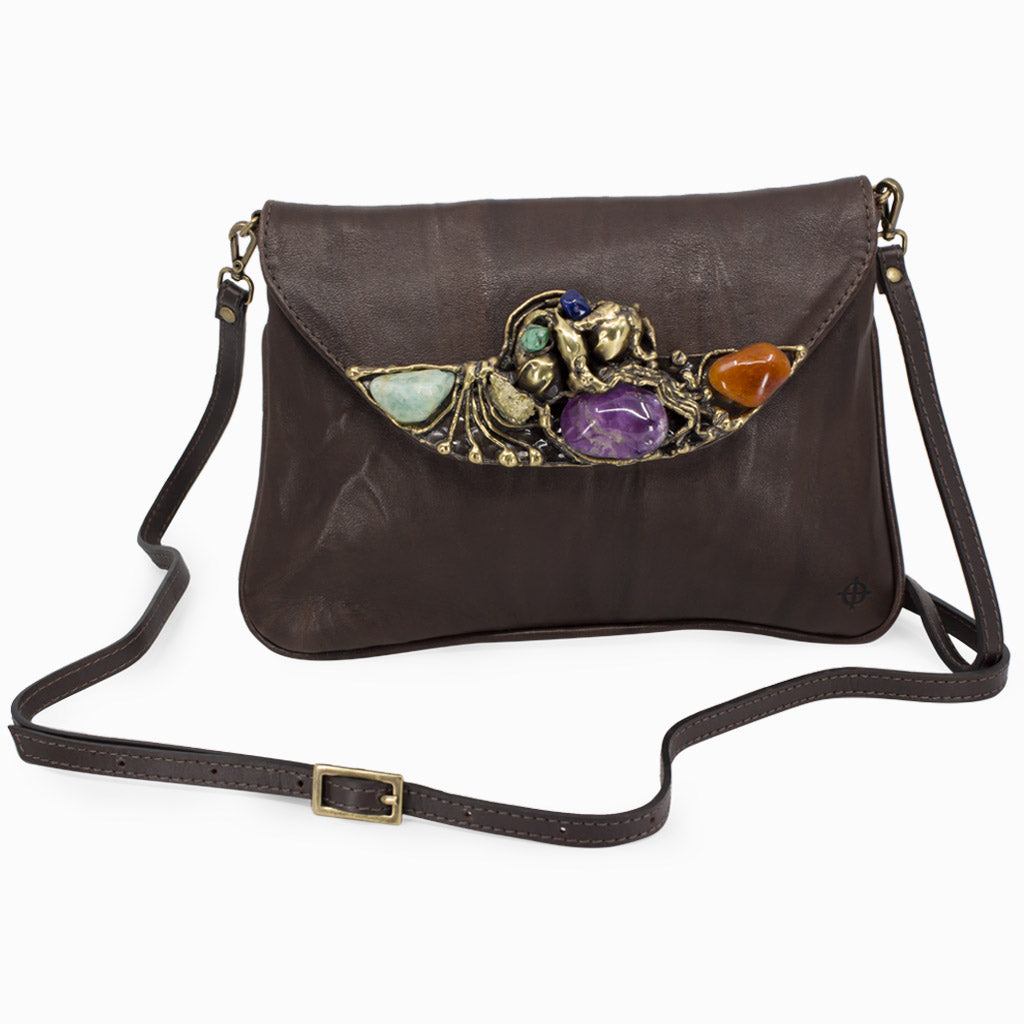 Leather Gemstone Bag