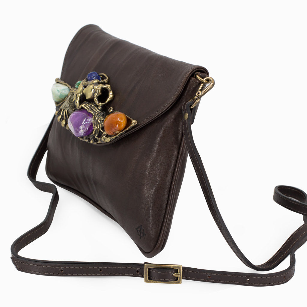 Leather Gemstone Bag