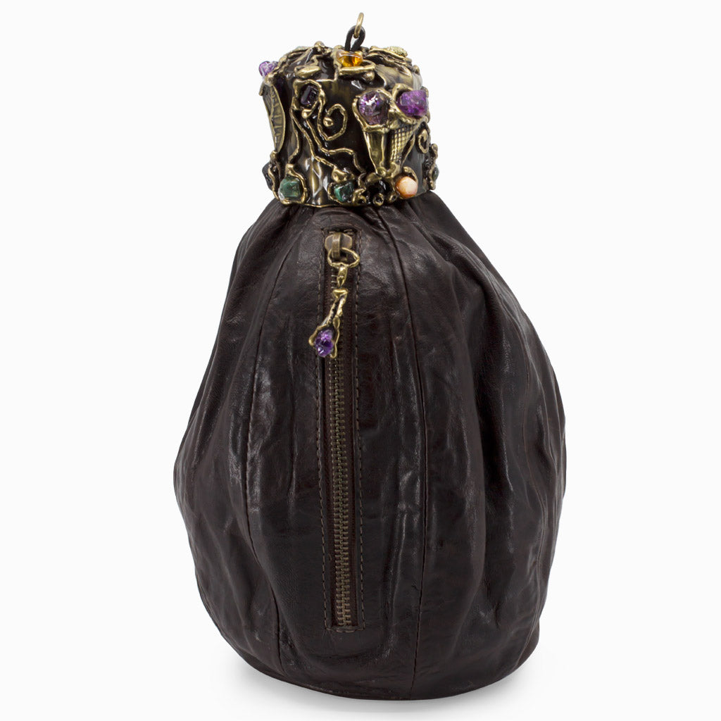 Leather Gemstone Bag