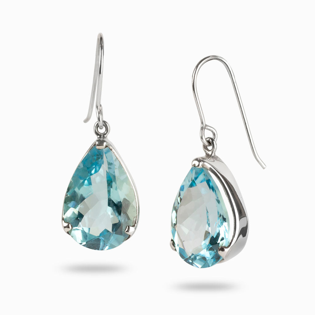 Blue Topaz Earrings Made In Earth US1
