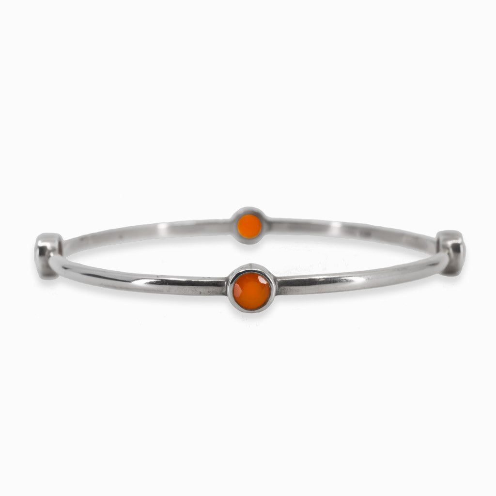 Orange Carnelian Bangle Bracelet Made In Earth