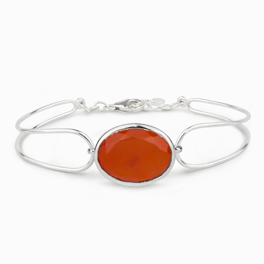 Carnelian sterling silver Bracelet Made In Earth