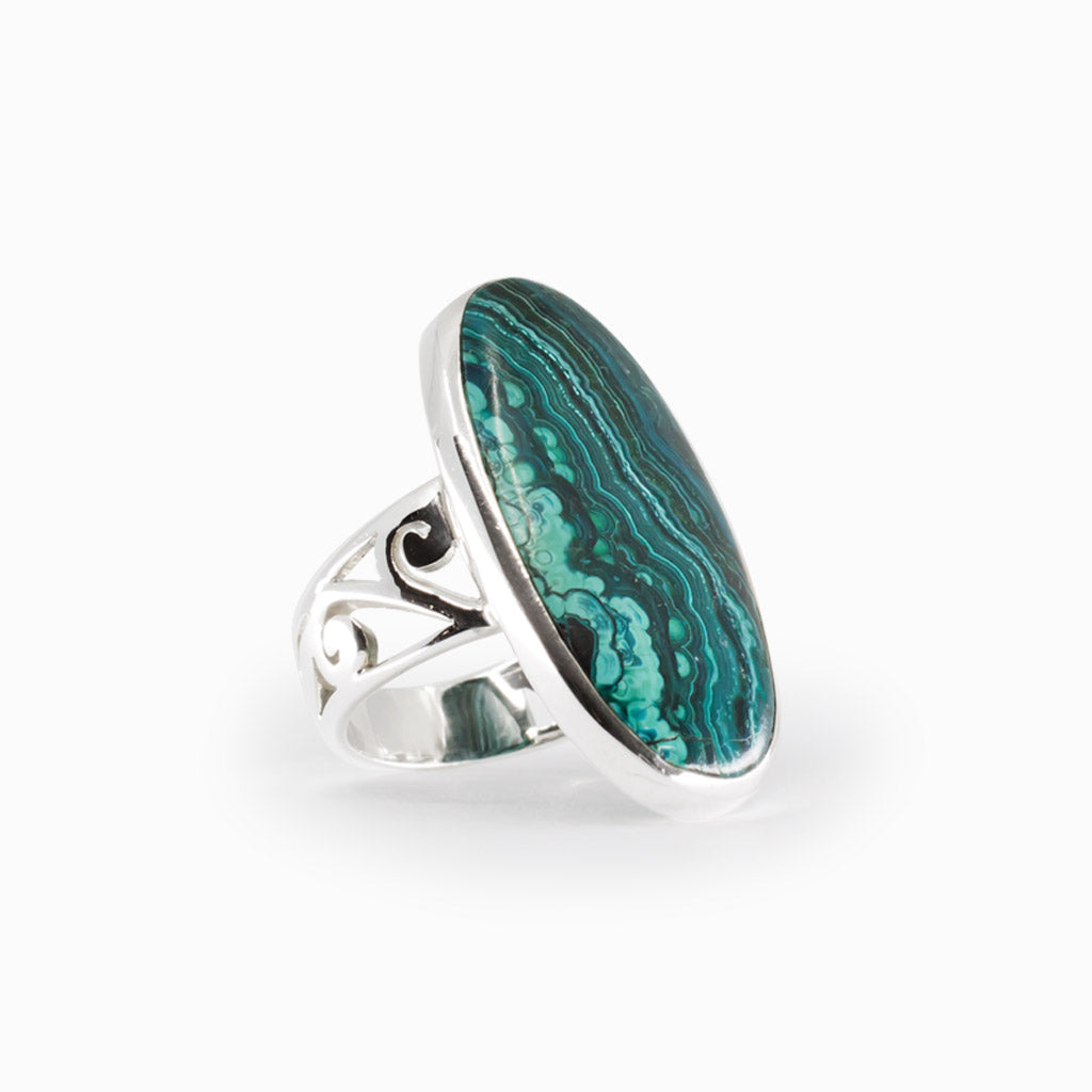 Chrysocolla Malachite Ring