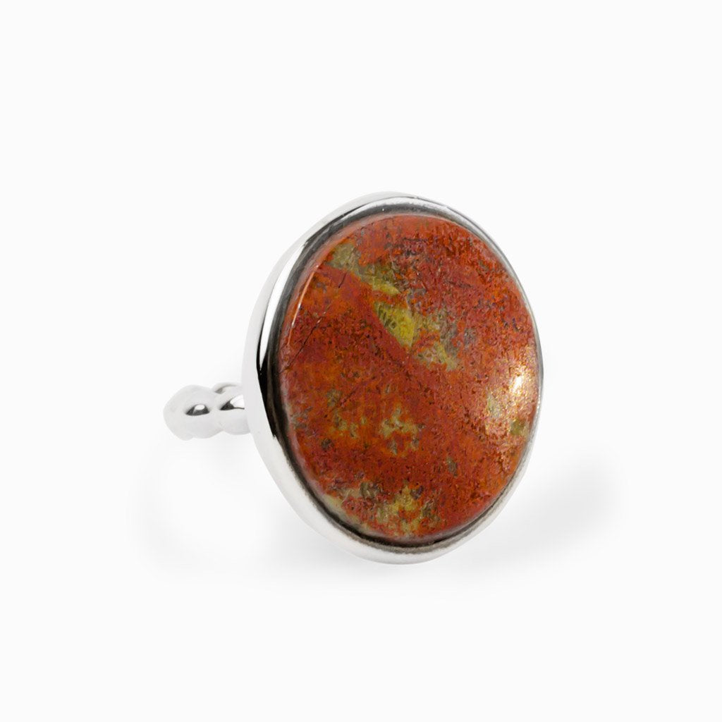 Round Orange and Yellow Cuprite Ring