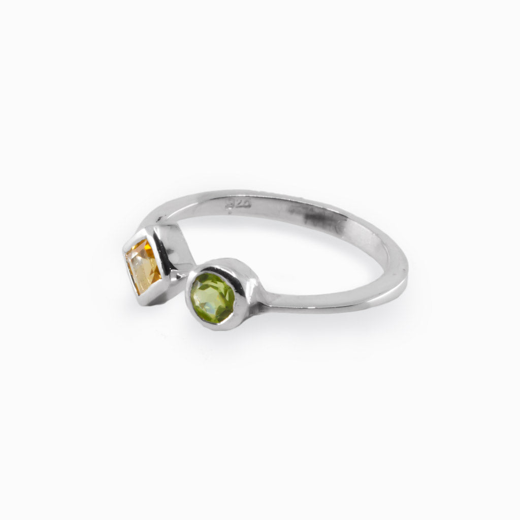 Citrine & Peridot Ring