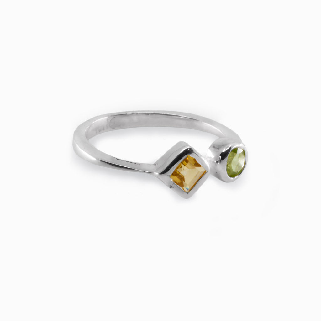Citrine & Peridot Ring