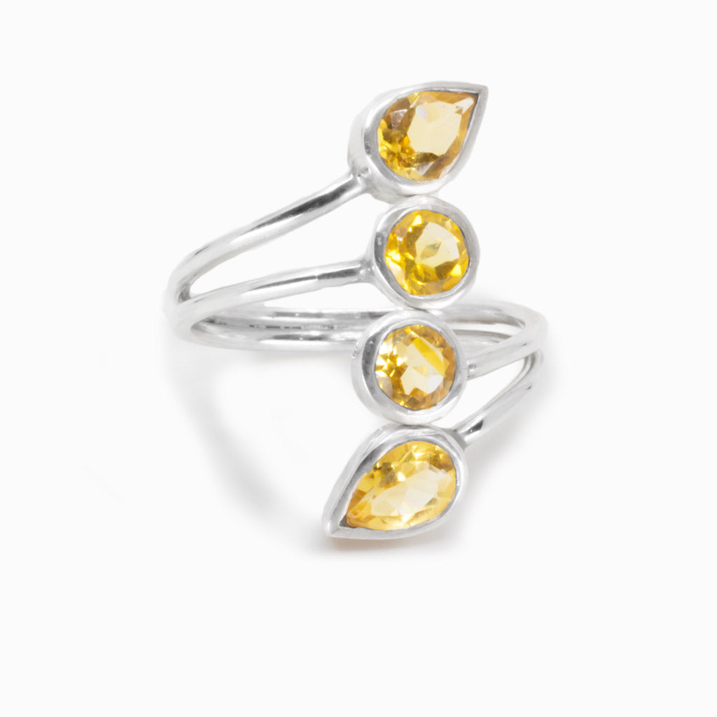 Yellow Citrine Ring Made in Earth