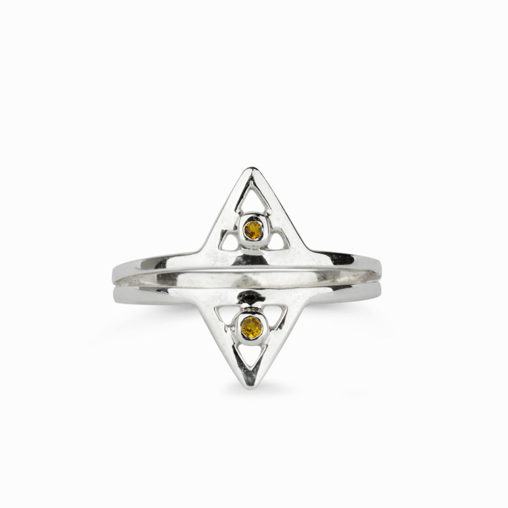 Yellow Citrine Ring Made in Earth
