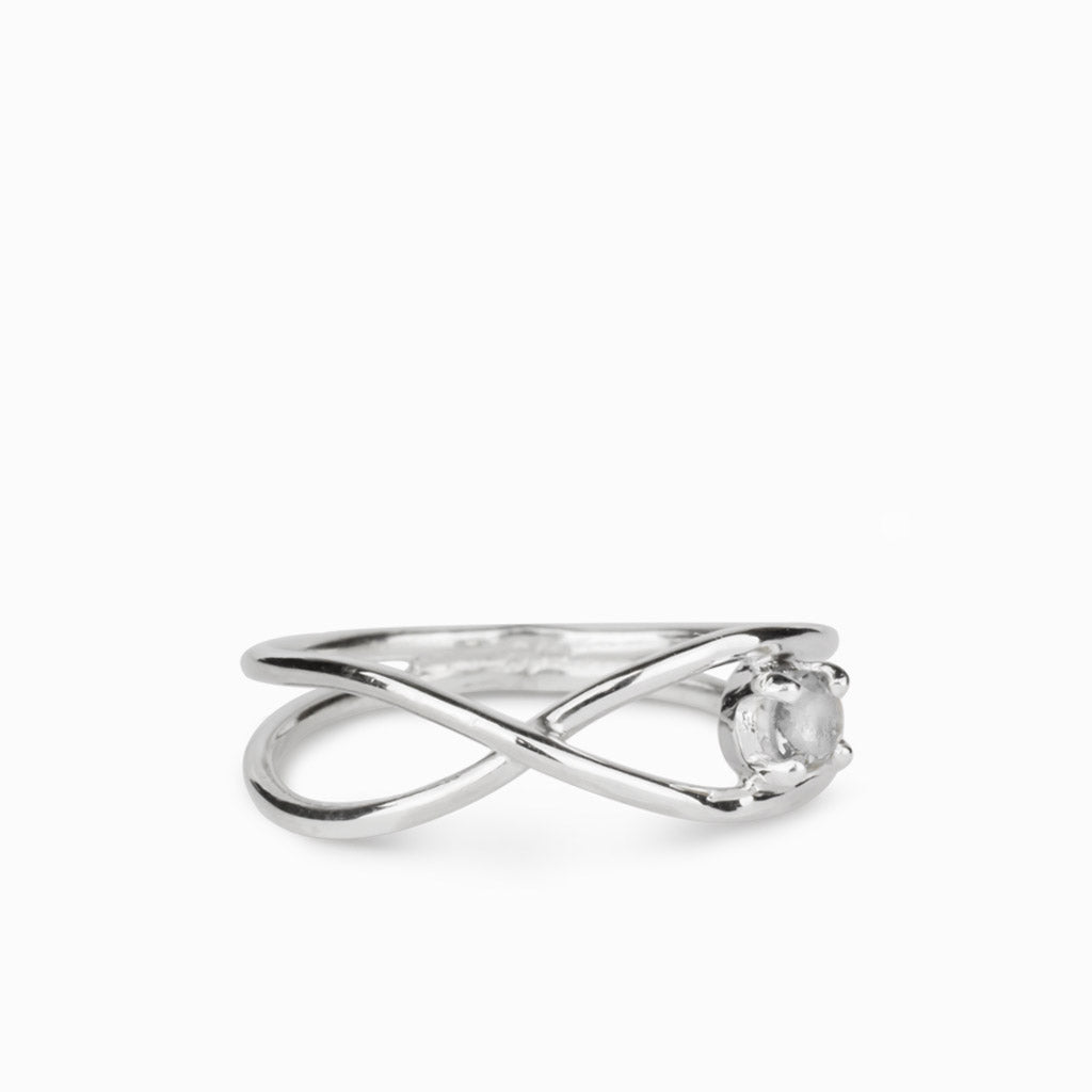 Clear Quartz Birthstone Ring Made in Earth