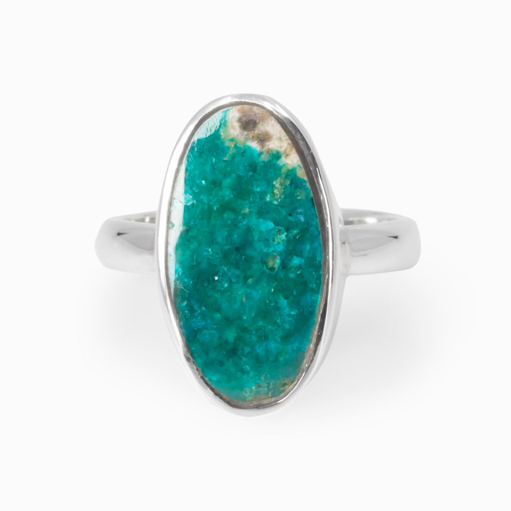 Teal Dioptase Ring