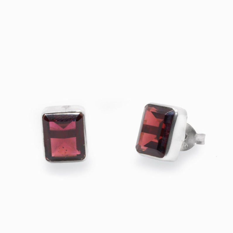 Garnet Stud Earrings