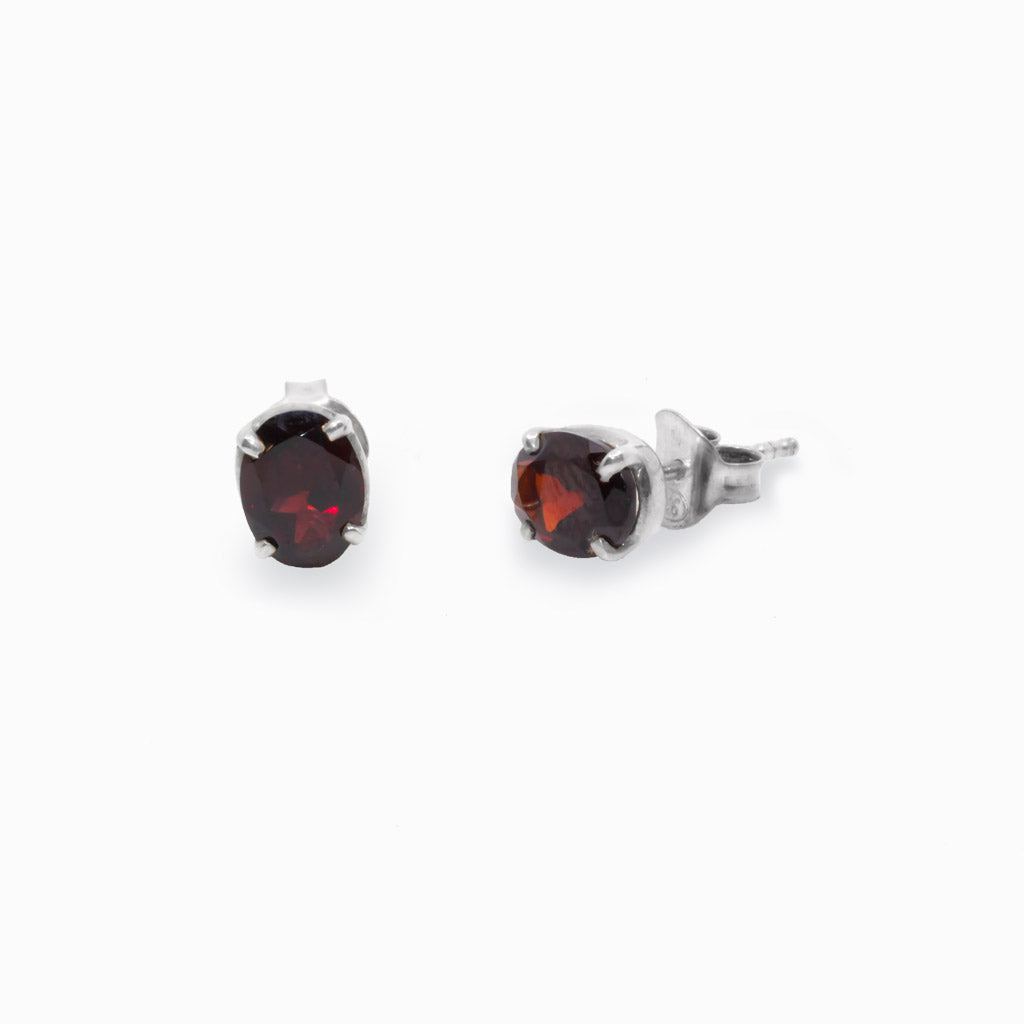 Garnet Stud Earrings