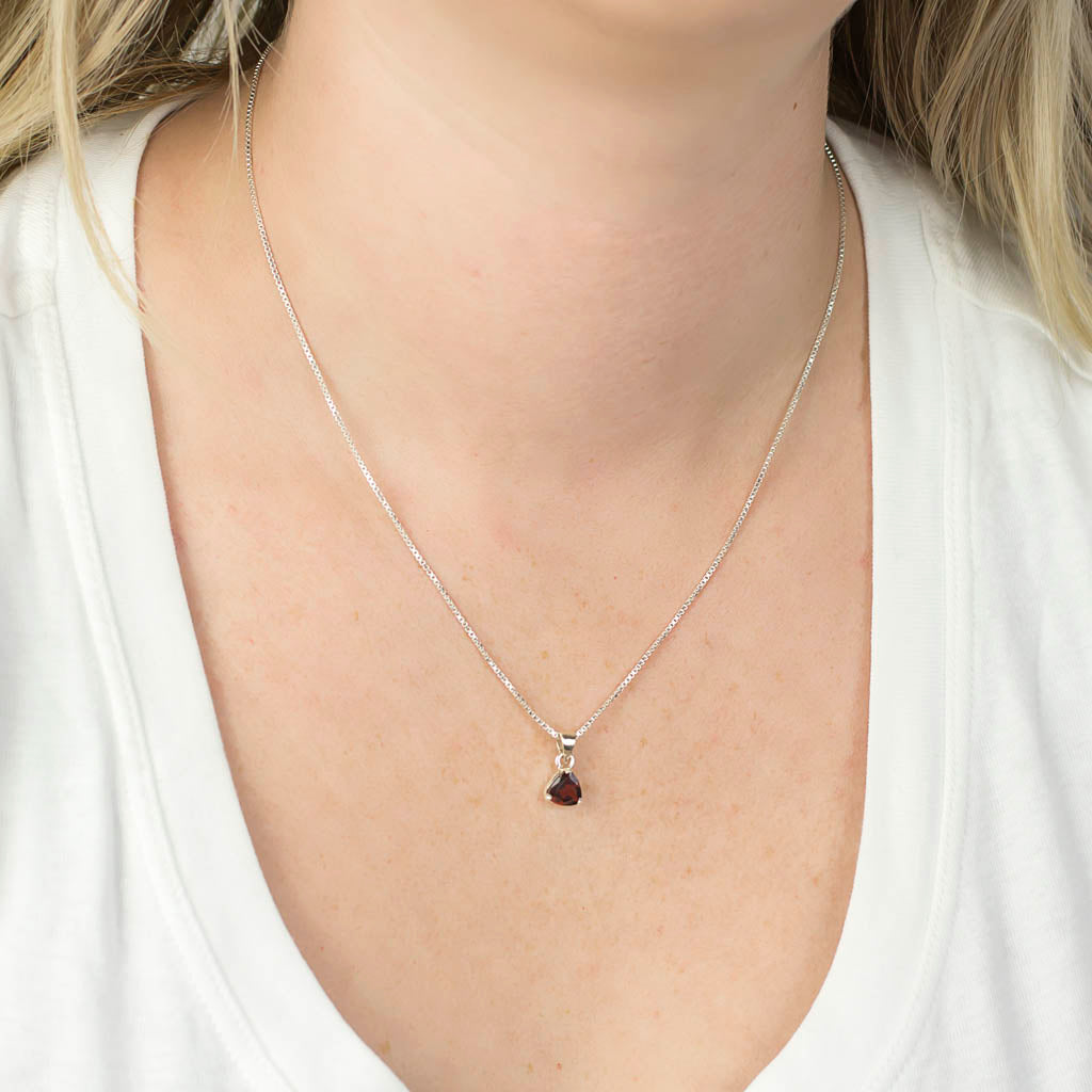 Garnet Pendant on Model