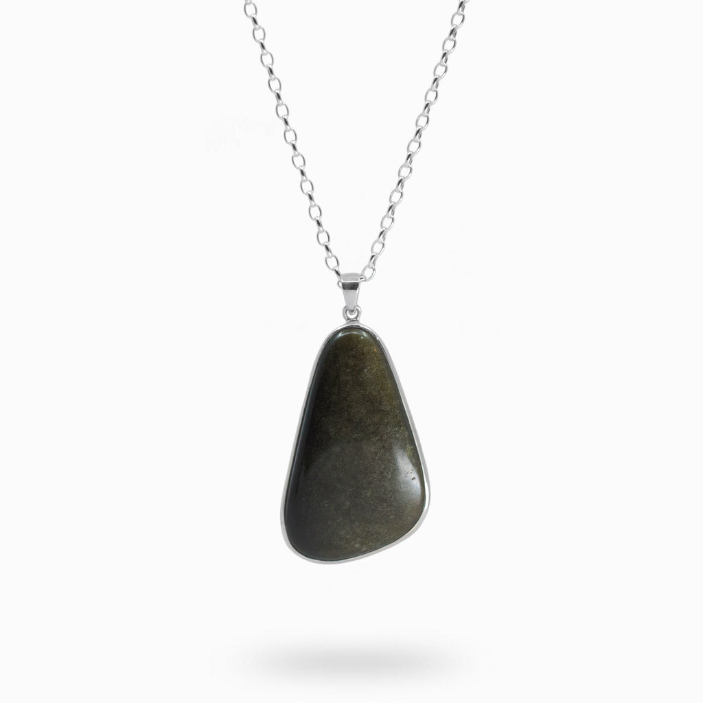 Gold sheen sales obsidian necklace