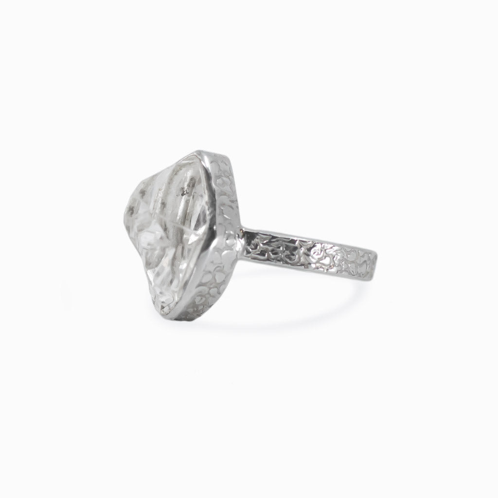 Raw Herkimer Diamond Ring