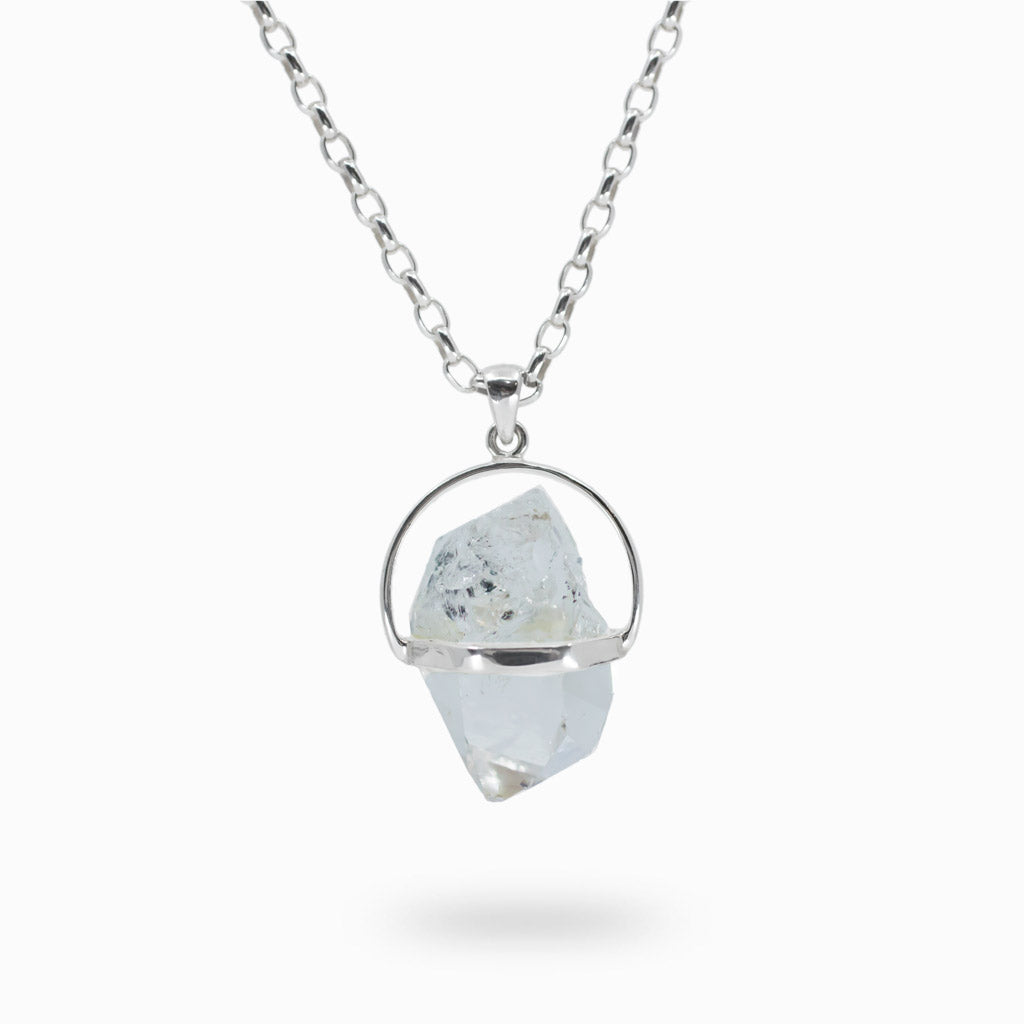 Raw Herkimer Diamond necklace
