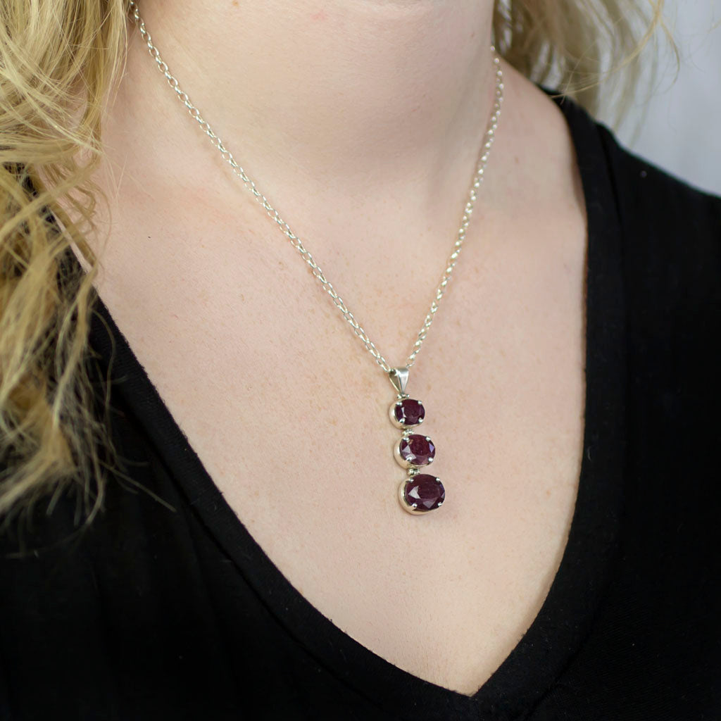 Ruby Necklace on Model